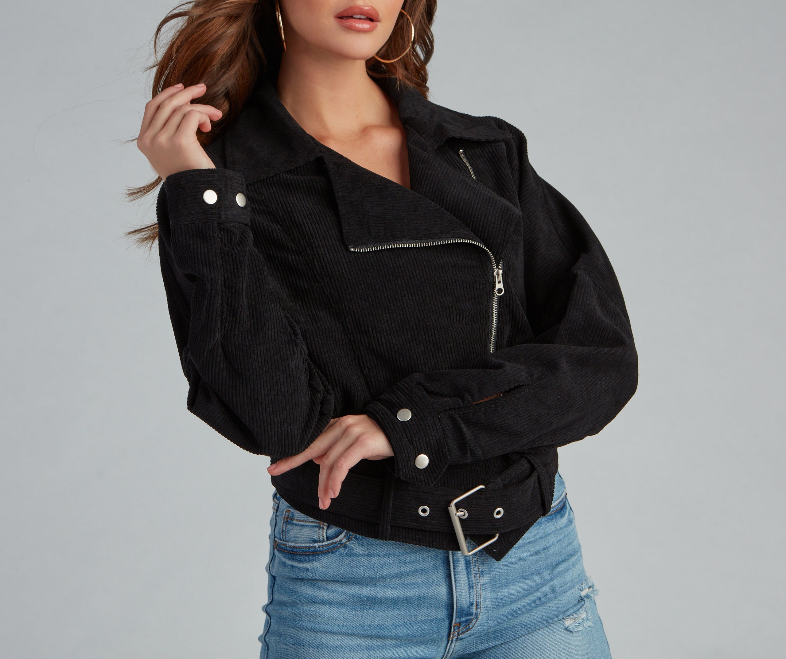 Biker Girl Moment Corduroy Jacket - Image 2