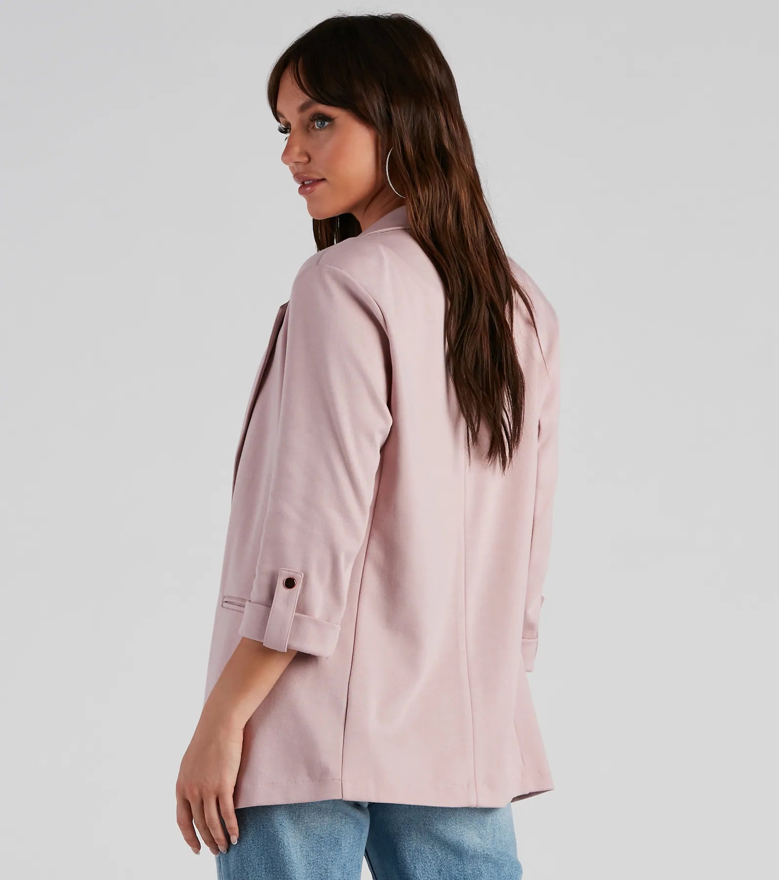 Chic Fit Cuffed Boyfriend Blazer - Image 7
