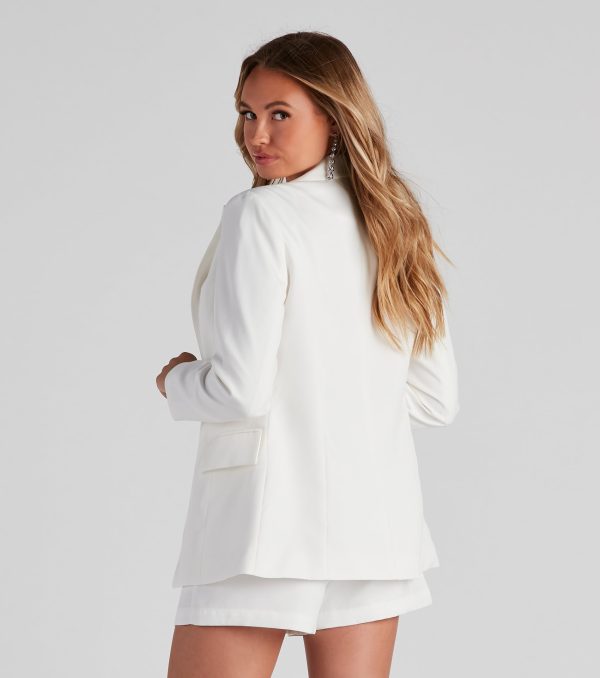 Chic And Elevated Woven Blazer - Image 7