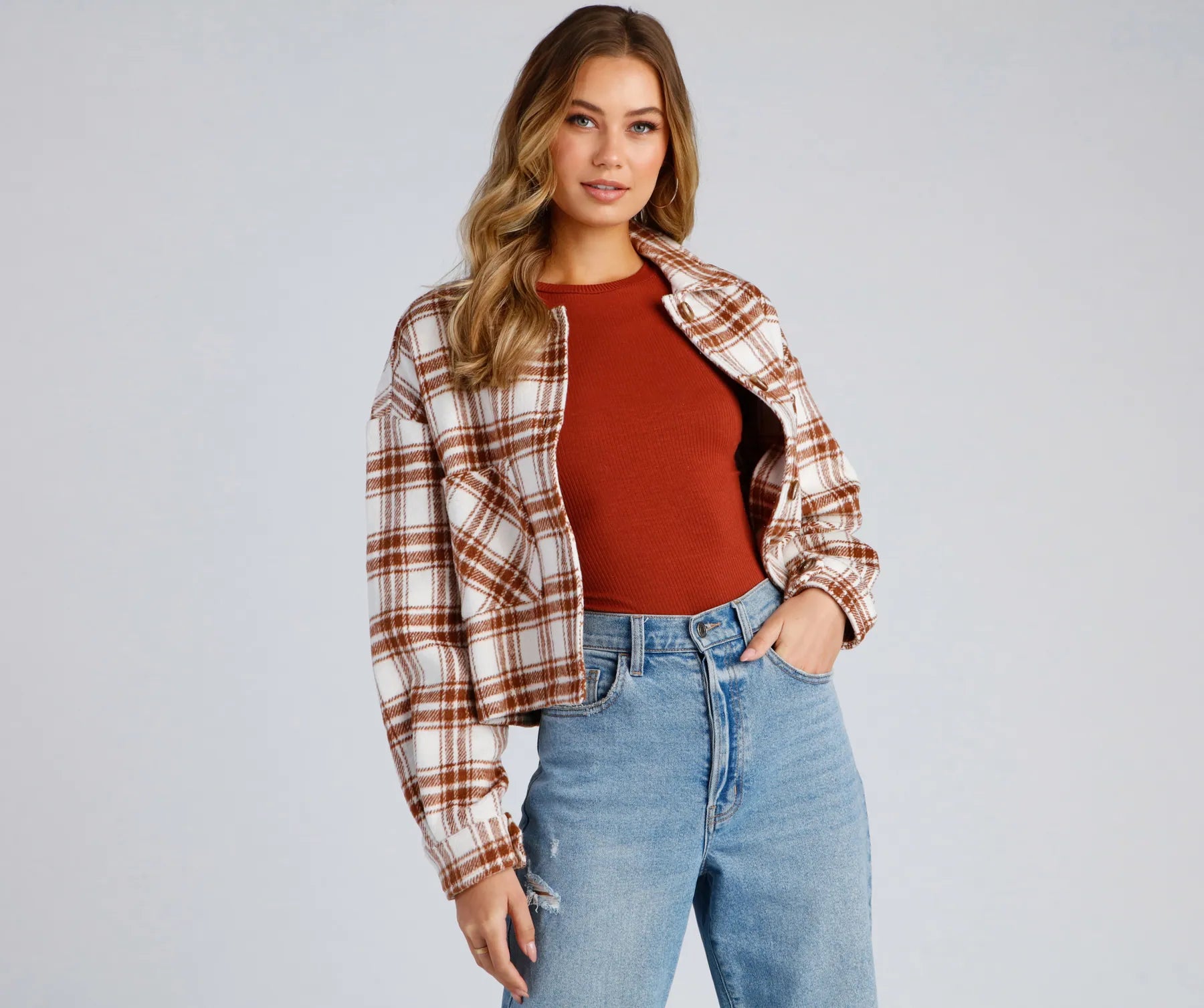 Trendy Layers Flannel Shacket - Image 3
