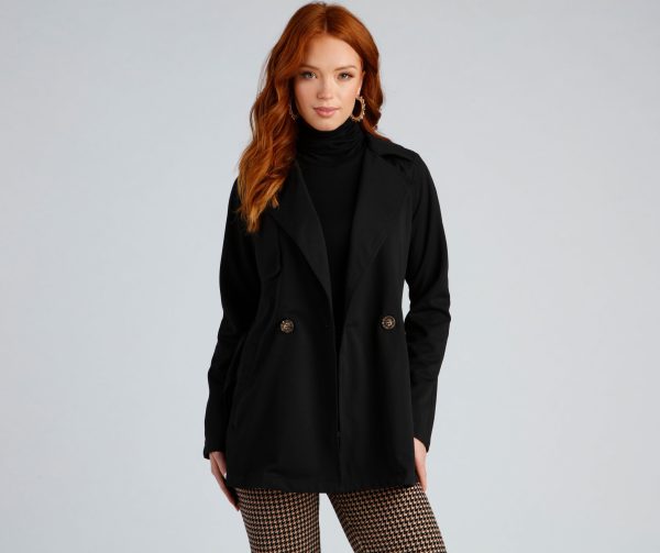 Timelessly Chic Belted Trench Coat - Image 2
