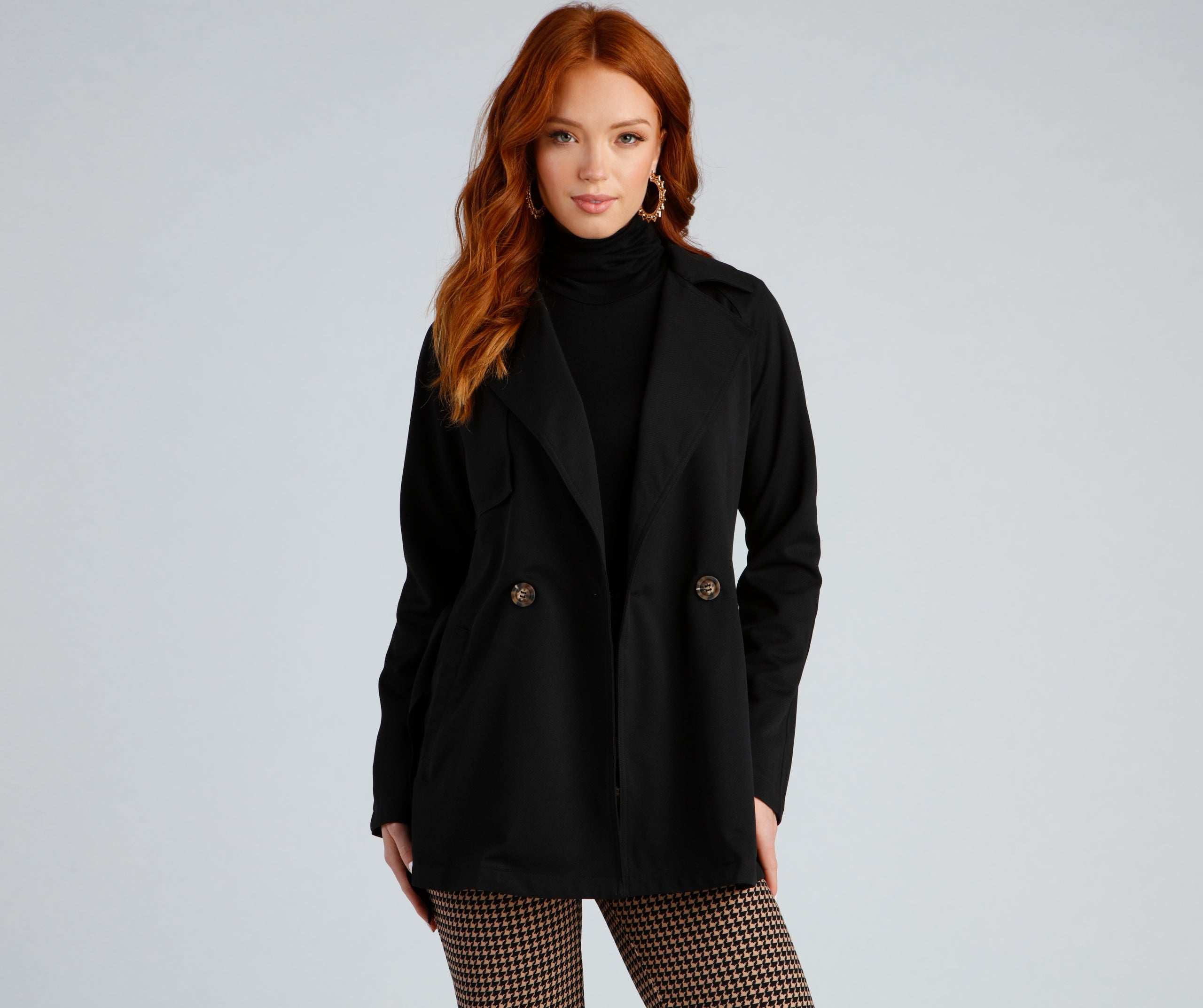 Timelessly Chic Belted Trench Coat - Image 2