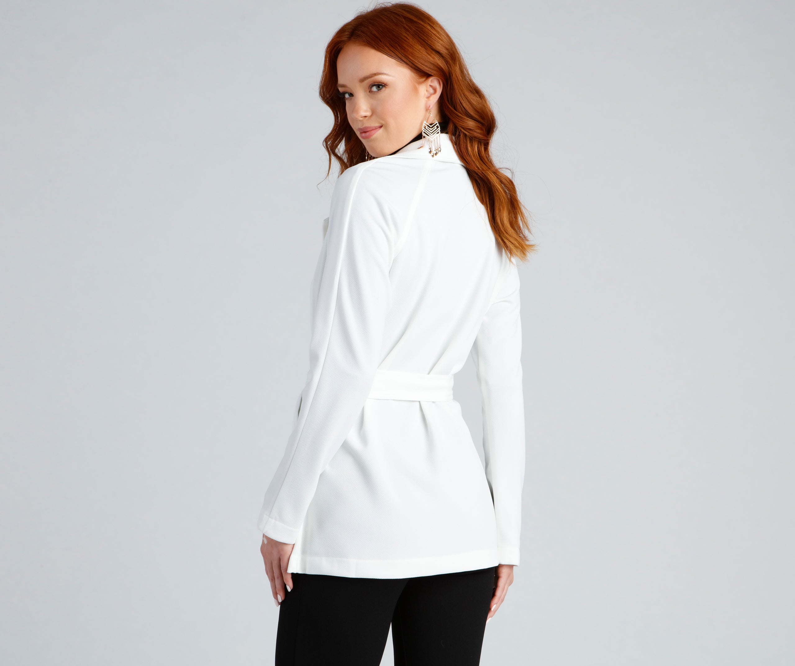 Timelessly Chic Belted Trench Coat - Image 7