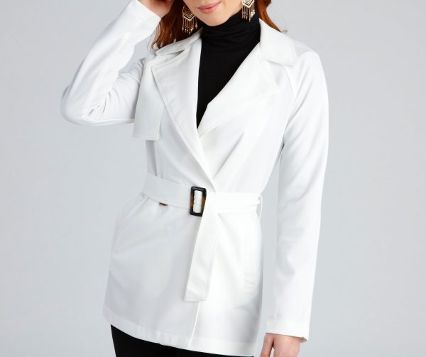 Timelessly Chic Belted Trench Coat - Image 9