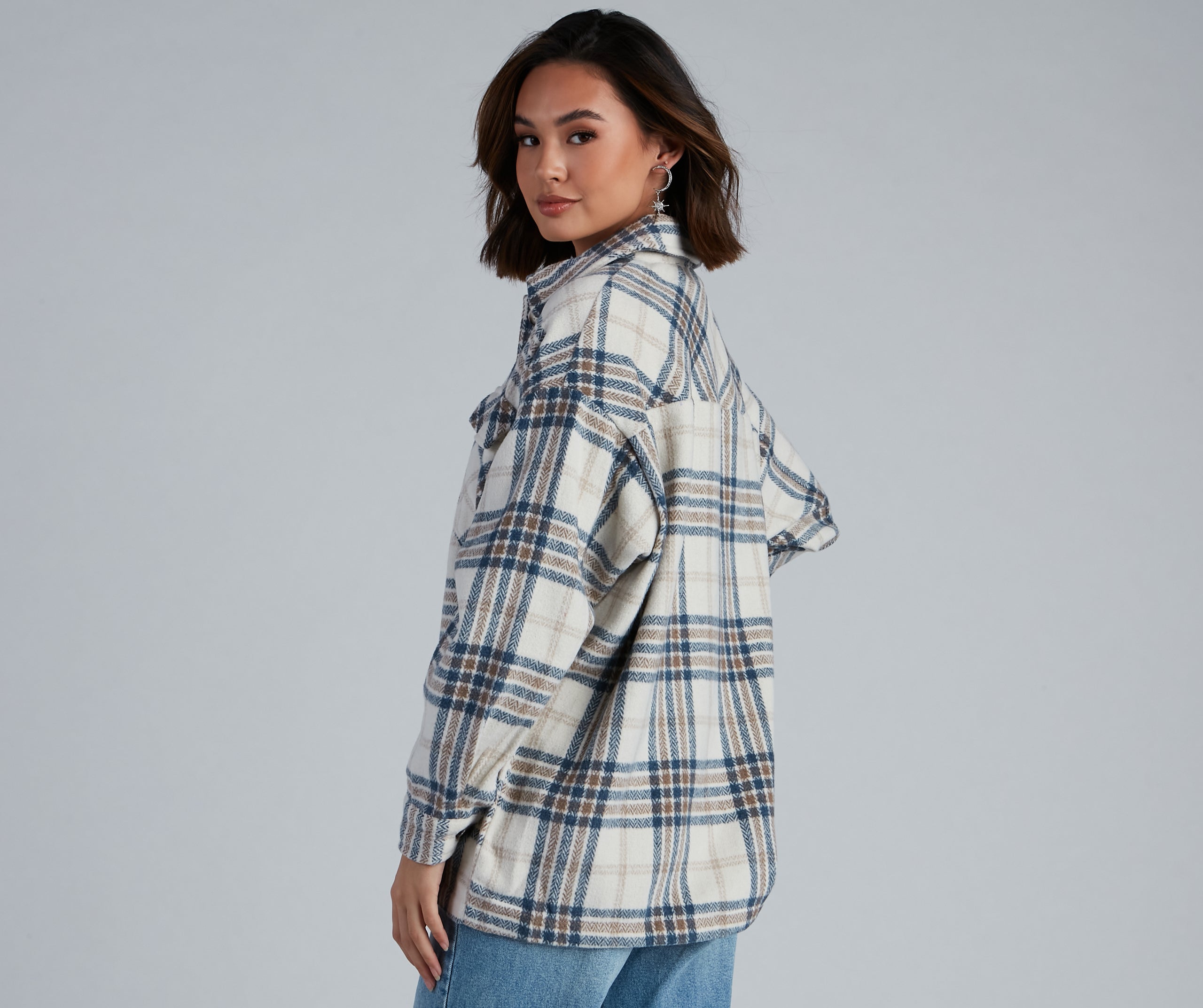 Chill Out Plaid Shacket - Image 2