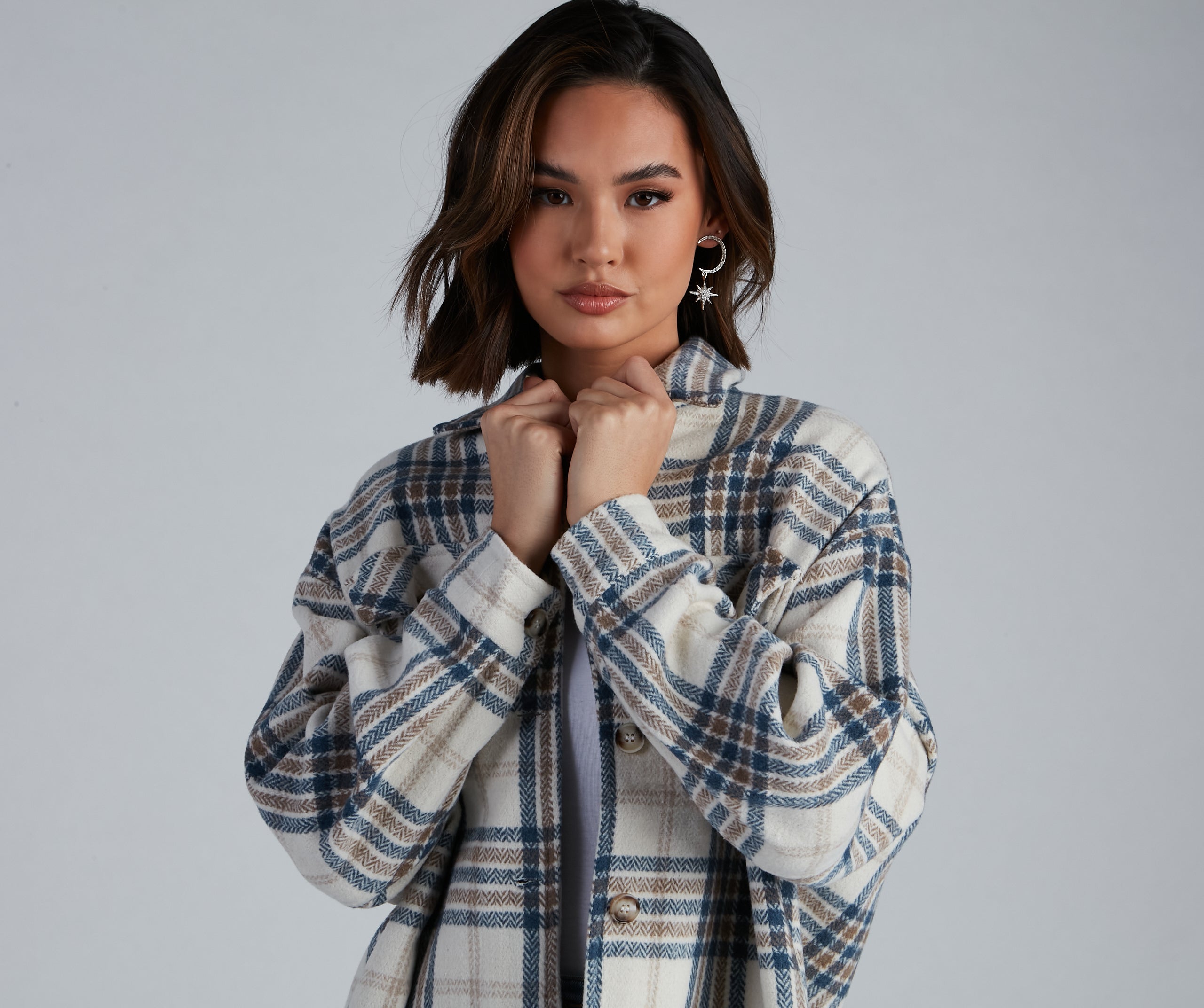 Chill Out Plaid Shacket - Image 4