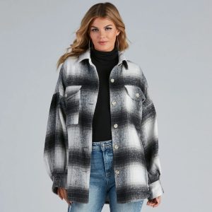 Basic Mood Oversized Plaid Shacket