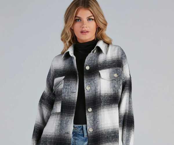 Basic Mood Oversized Plaid Shacket - Image 3