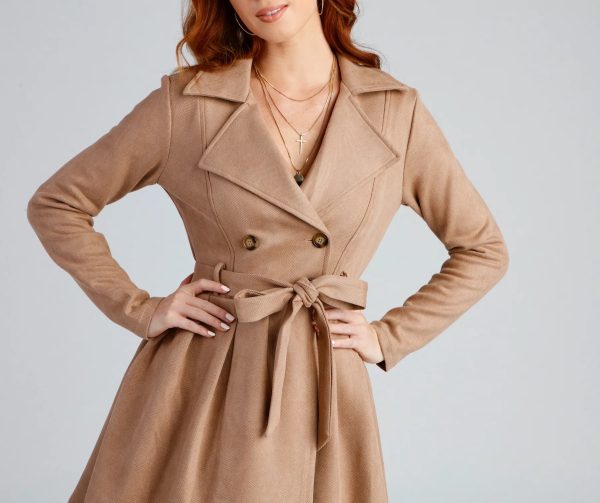 Poised And Polished Belted Trench - Image 4