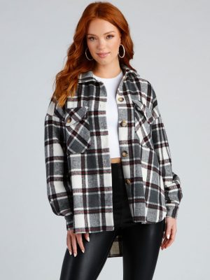 Casual Vibes Only Plaid Shacket
