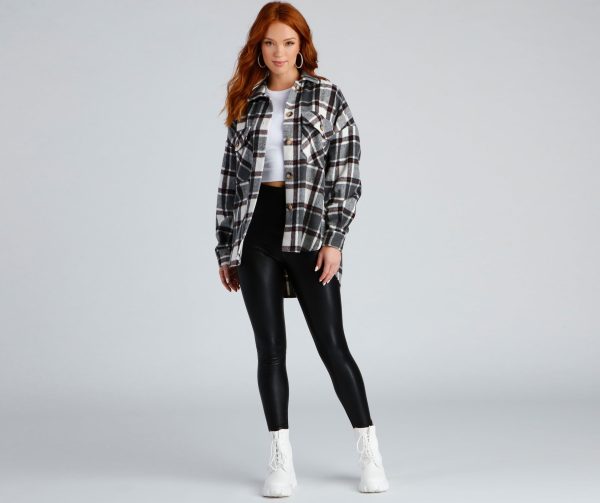 Casual Vibes Only Plaid Shacket - Image 4