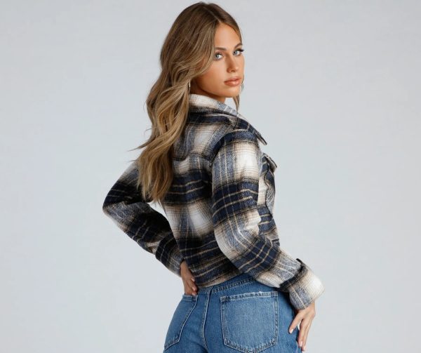 Cozy On Over Plaid Shacket - Image 2