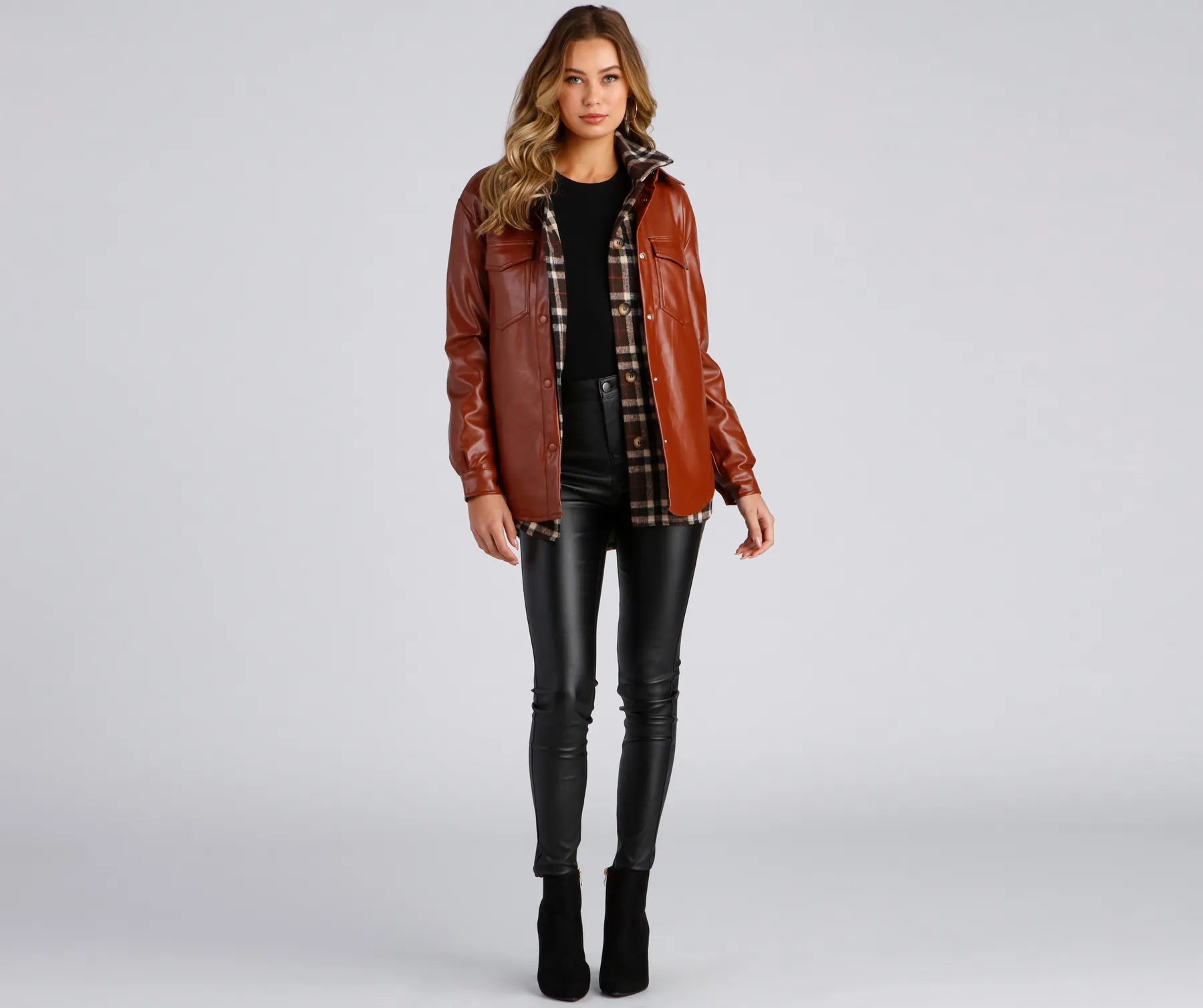 Casual Moment Plaid Shacket - Image 2