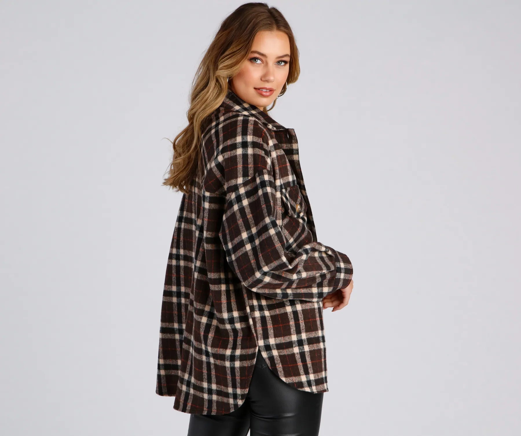 Casual Moment Plaid Shacket - Image 3