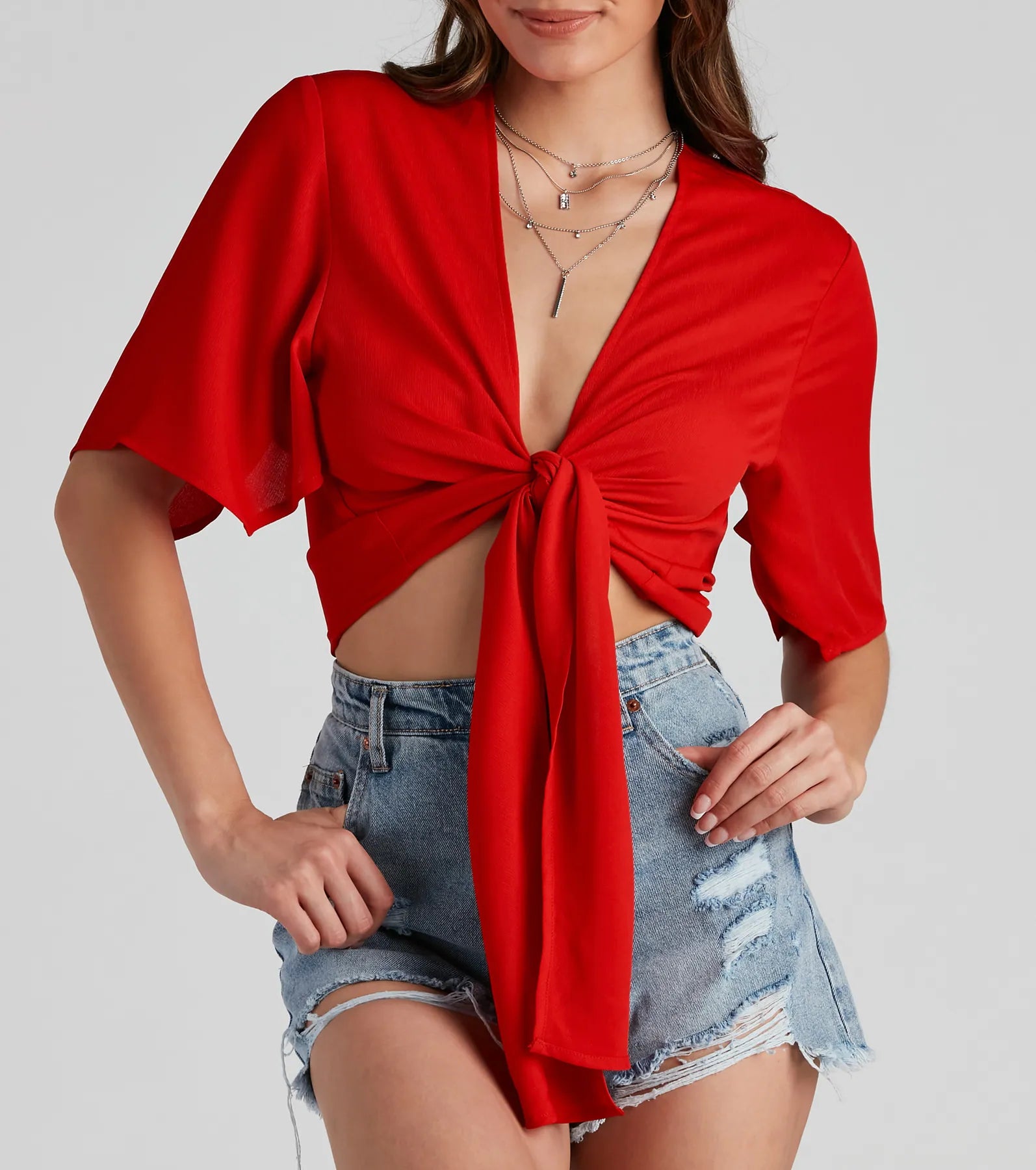 Classic Stunner Tie Front Kimono - Image 9