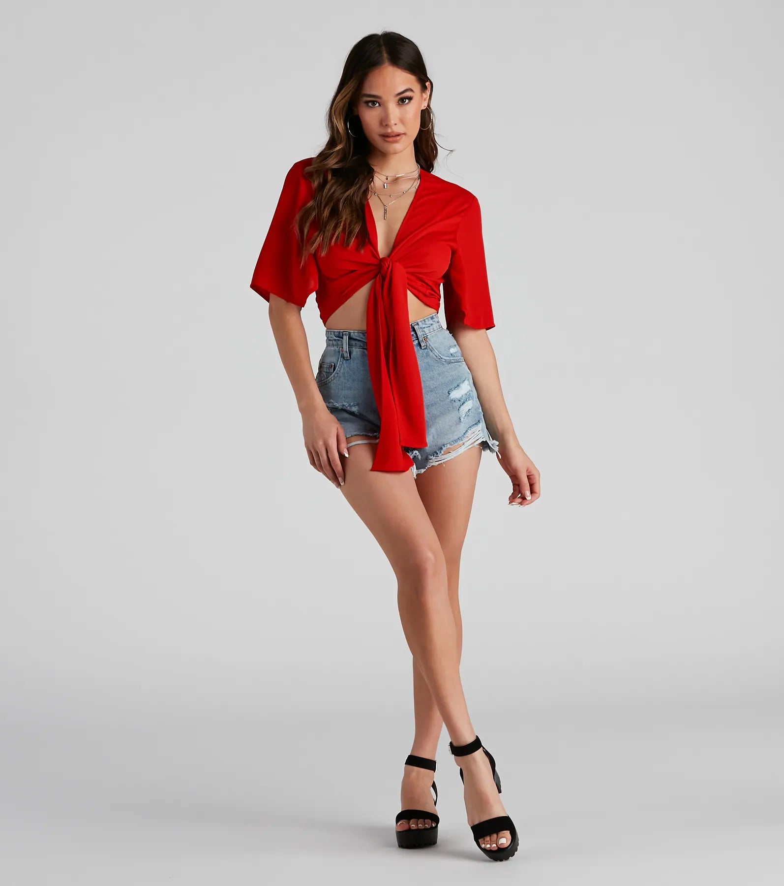 Classic Stunner Tie Front Kimono - Image 10