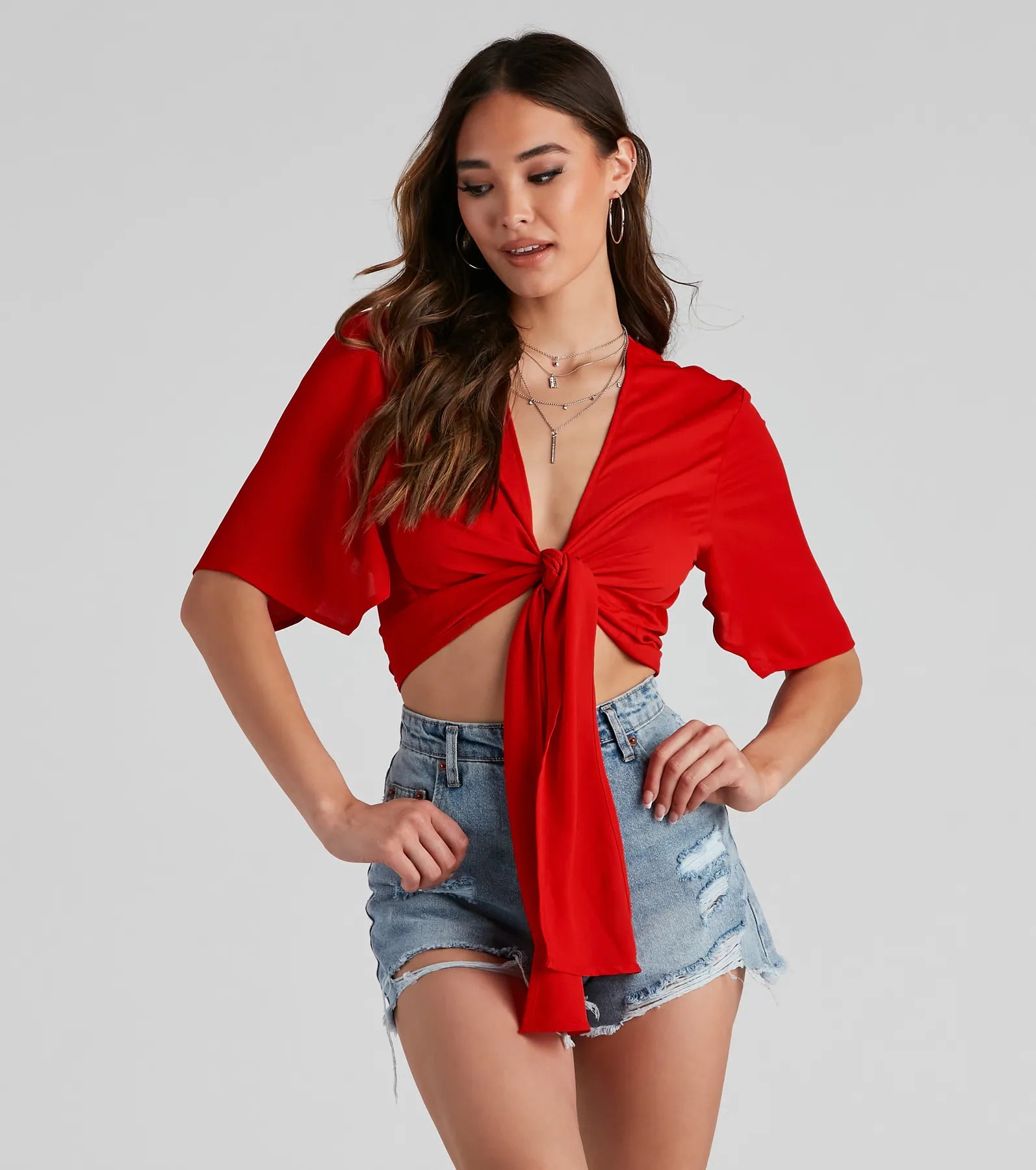 Classic Stunner Tie Front Kimono - Image 11