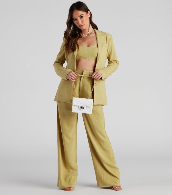 On The Move Linen Woven Blazer - Image 2