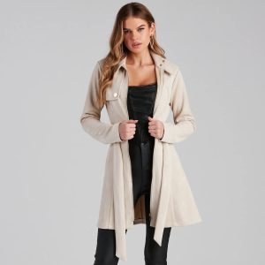 City Chic Babe Trench Dress