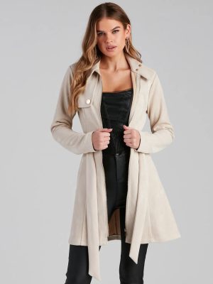 City Chic Babe Trench Dress