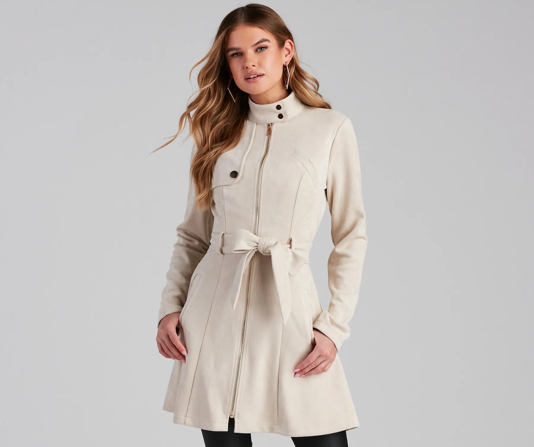 City Chic Babe Trench Dress - Image 3