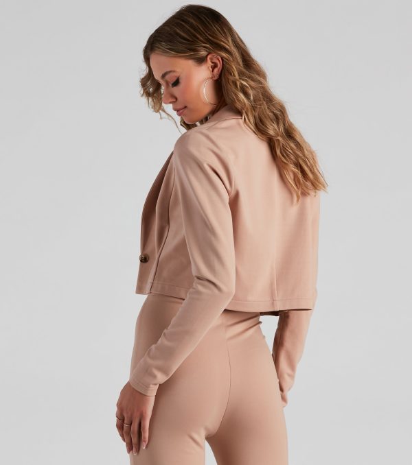 In Office Ponte Crop Blazer - Image 3