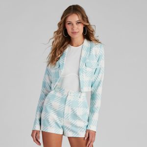 That Preppy Vibe Houndstooth Blazer