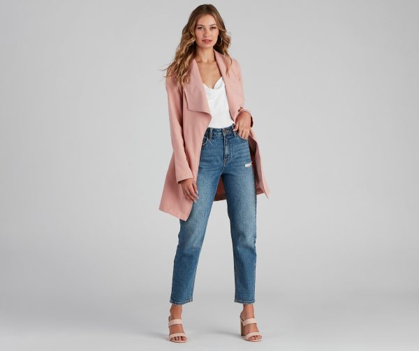 Handle It Draped Trench Coat - Image 8