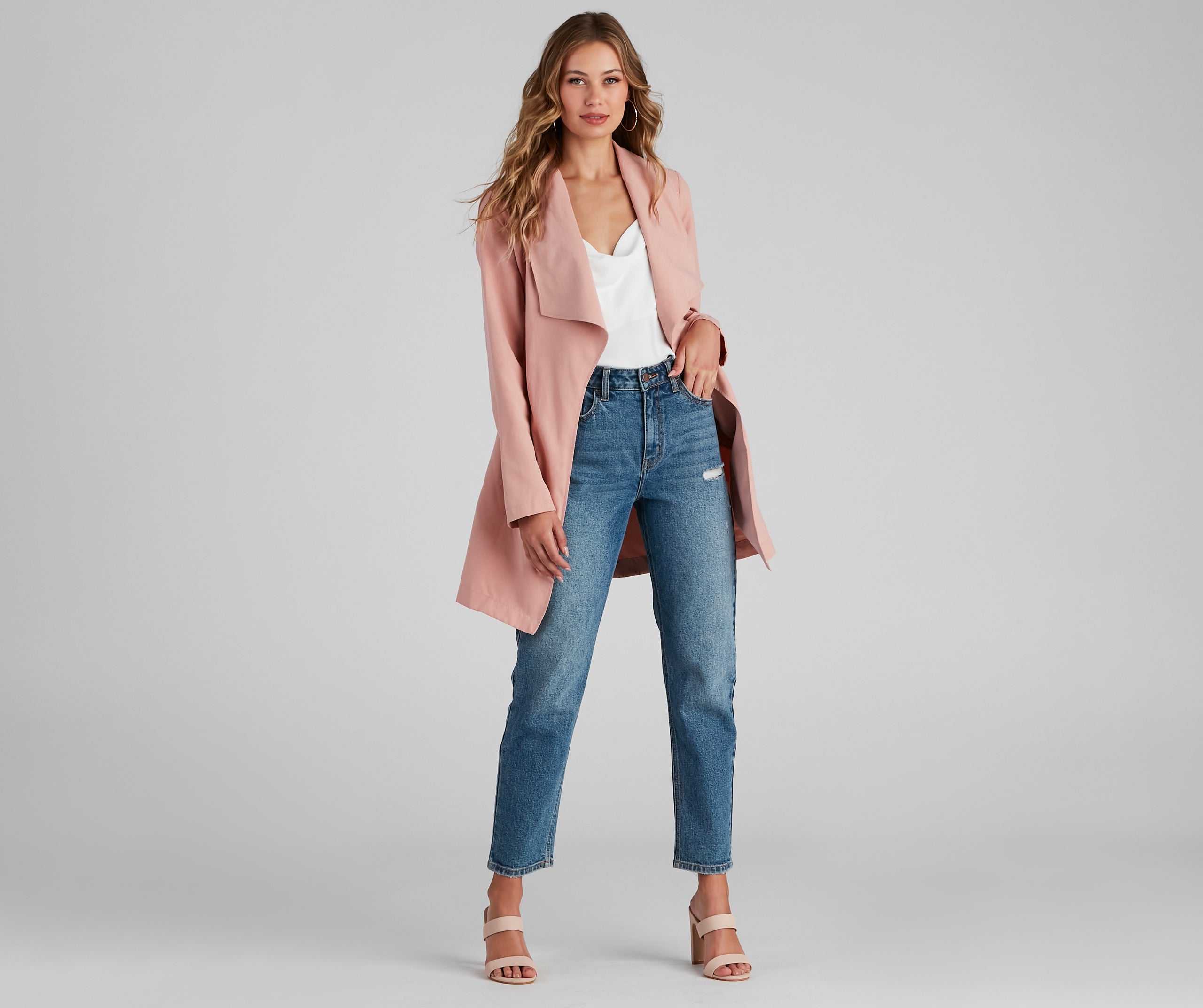 Handle It Draped Trench Coat - Image 8
