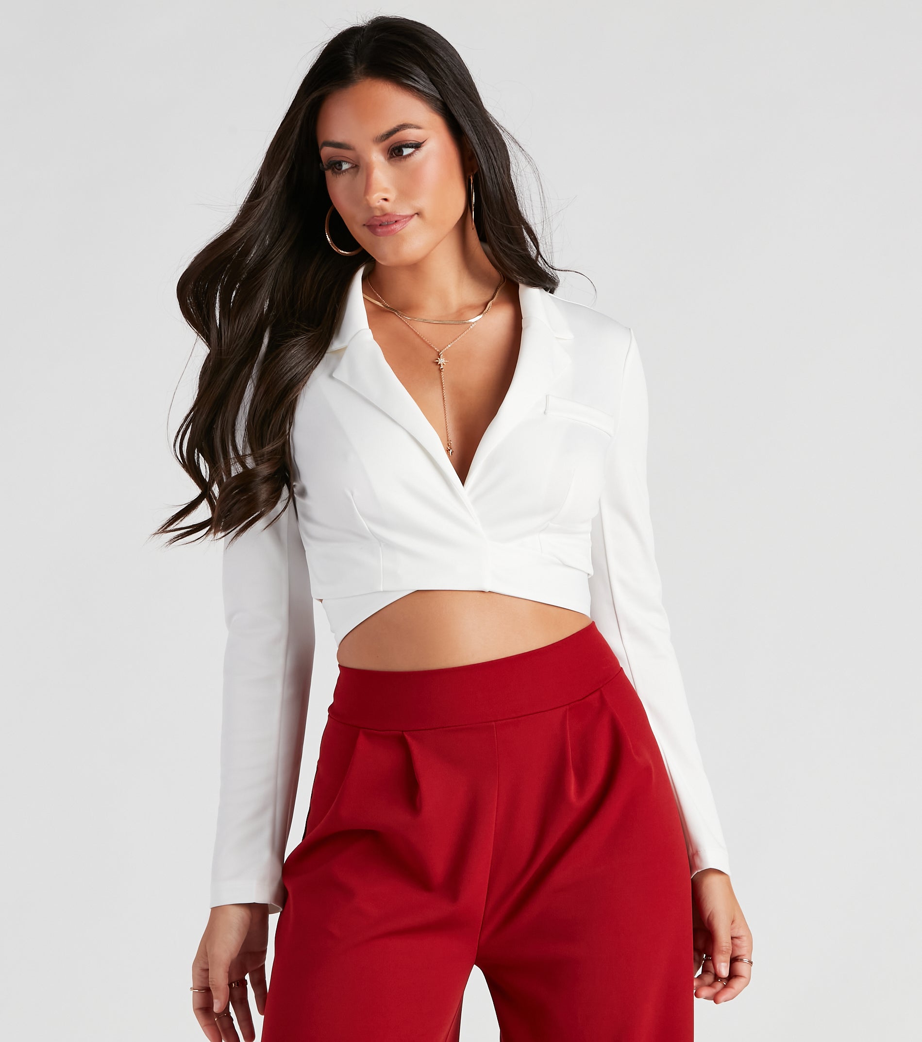 Down To Business Tie-Front Blazer - Image 2