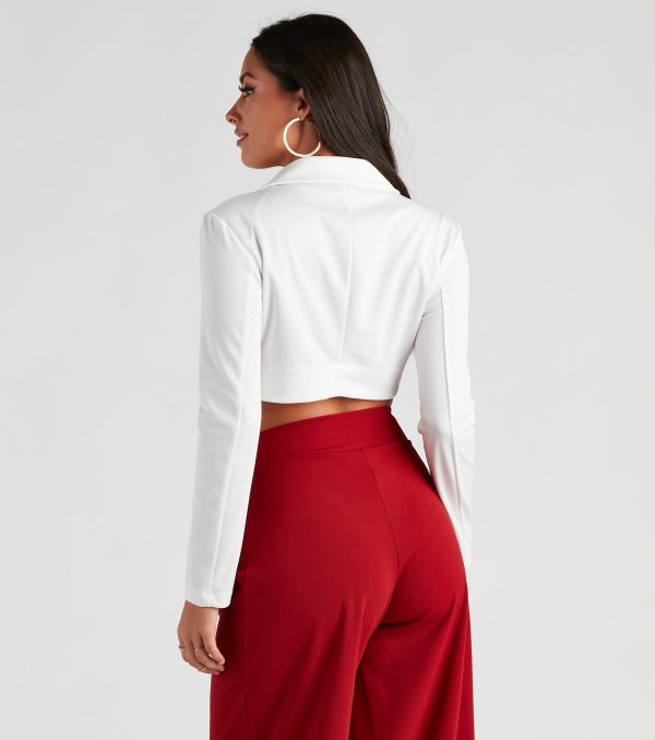 Down To Business Tie-Front Blazer - Image 5