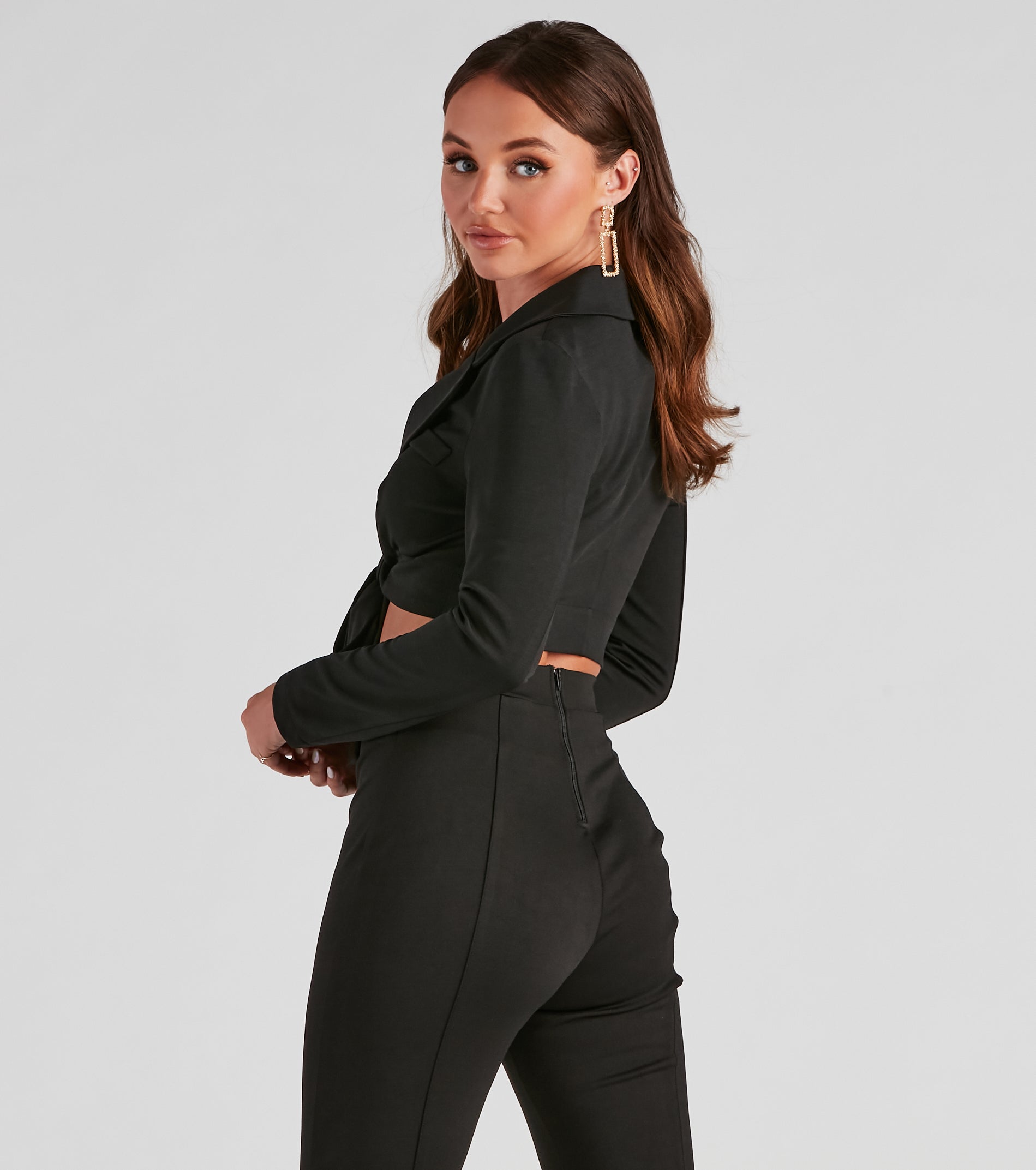 Down To Business Tie-Front Blazer - Image 7