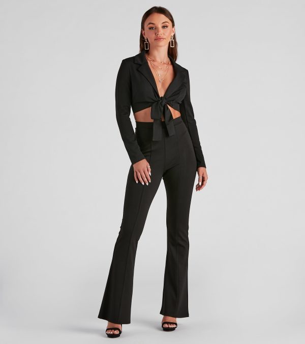 Down To Business Tie-Front Blazer - Image 8