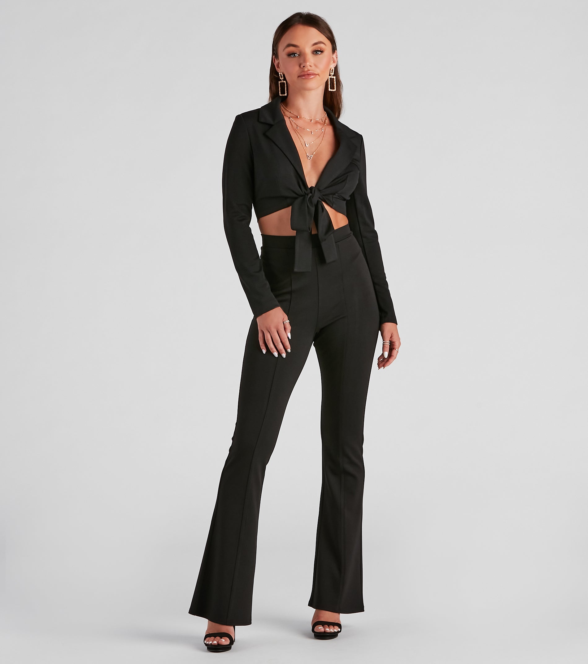 Down To Business Tie-Front Blazer - Image 8