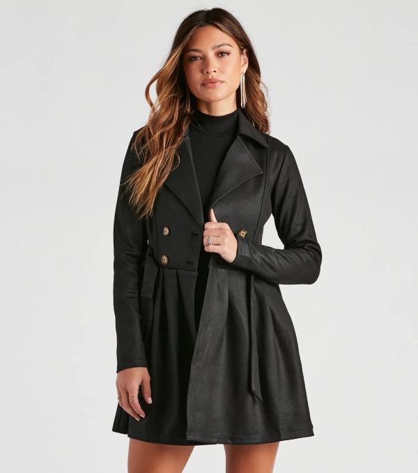 Poised And Polished Belted Trench - Image 6