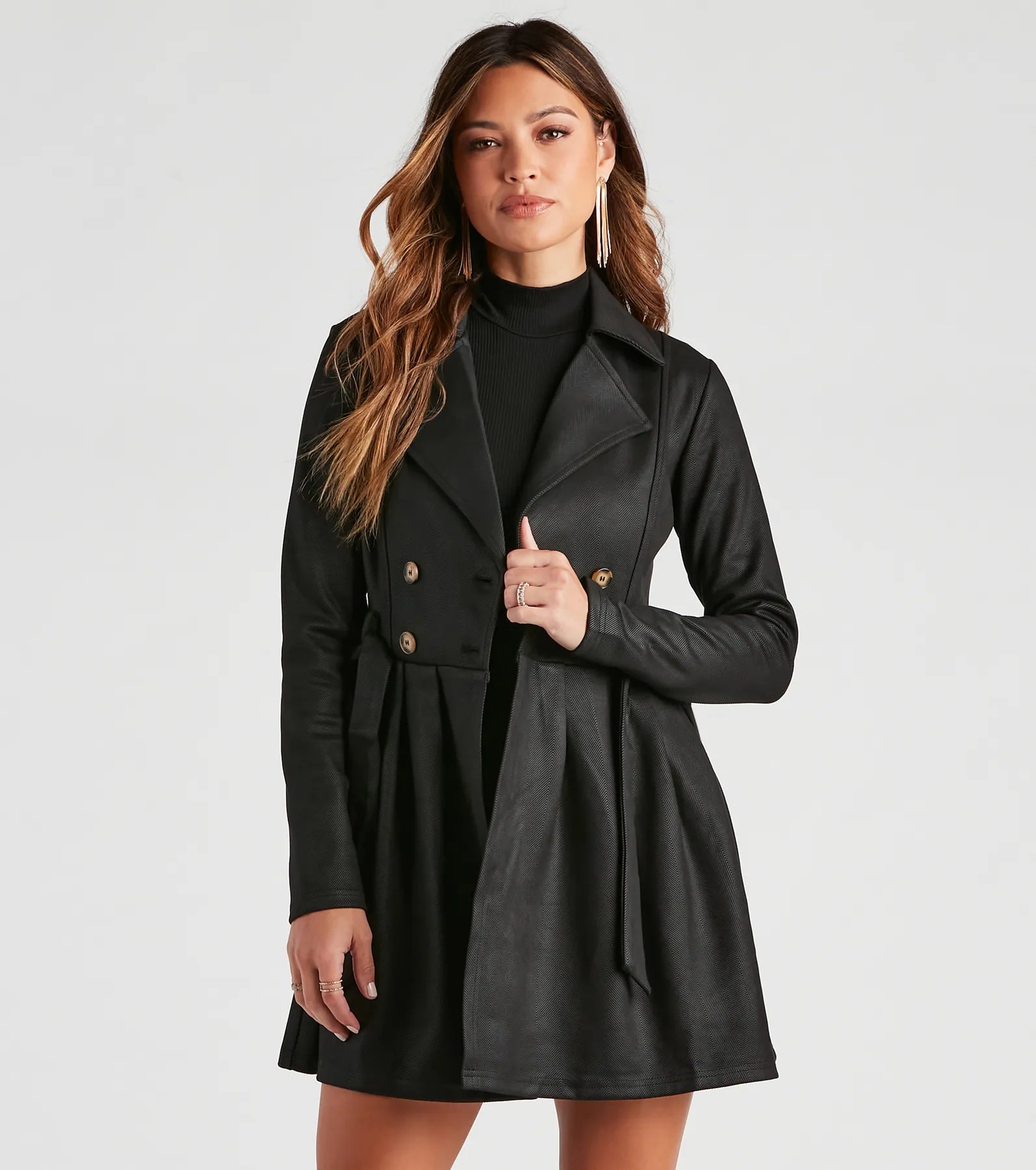 Poised And Polished Belted Trench - Image 6