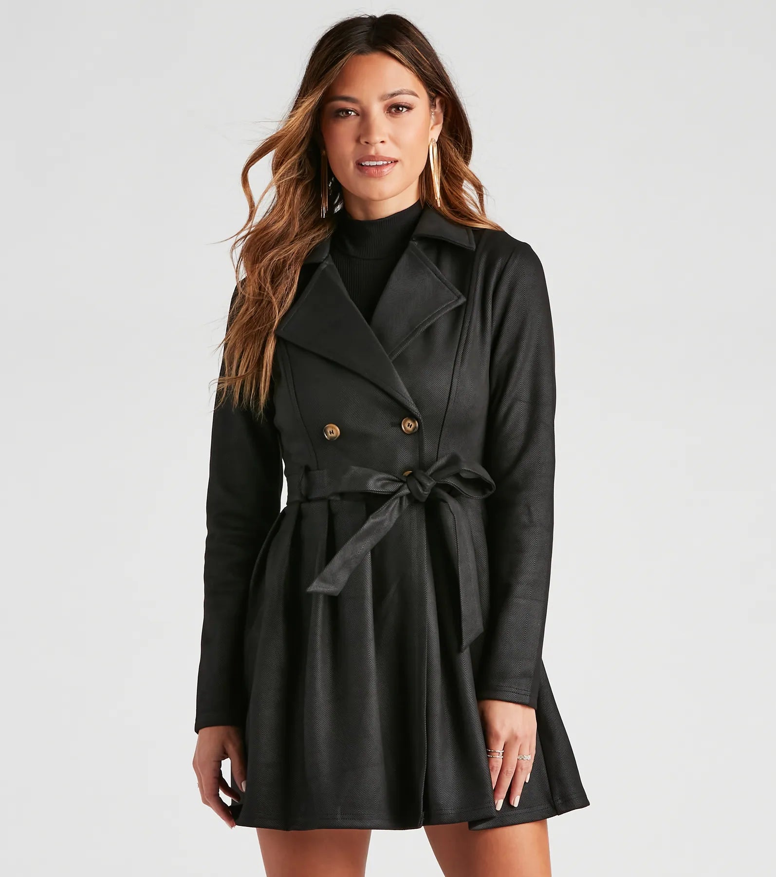 Poised And Polished Belted Trench - Image 10