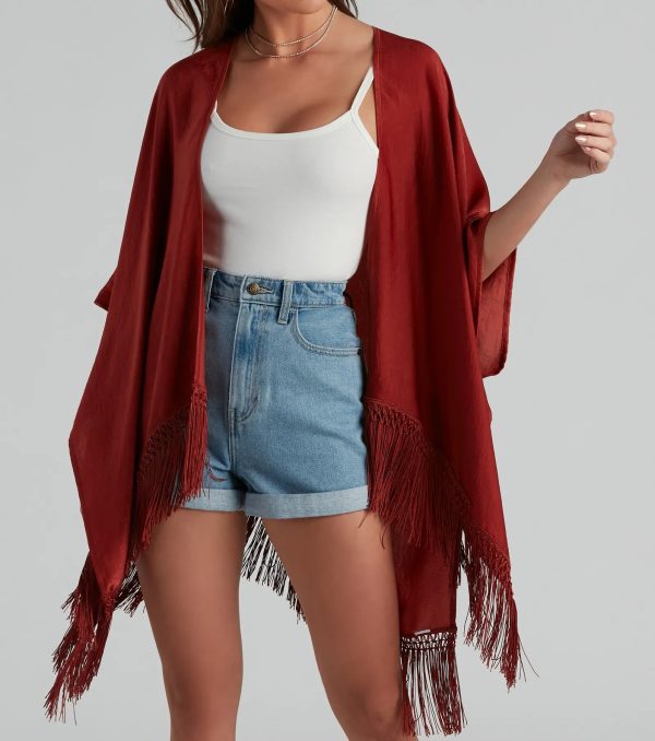Carefree Vibes Chic Satin Kimono - Image 3