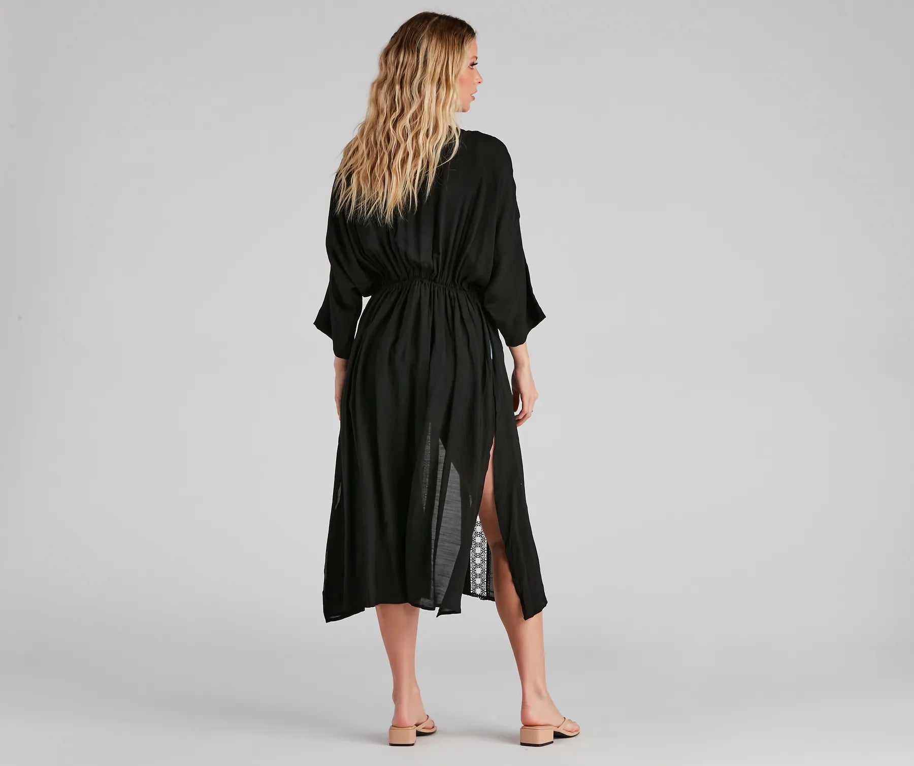 Palm Beach Linen Crochet Kimono - Image 6