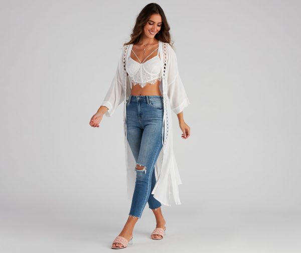 Palm Beach Linen Crochet Kimono - Image 3