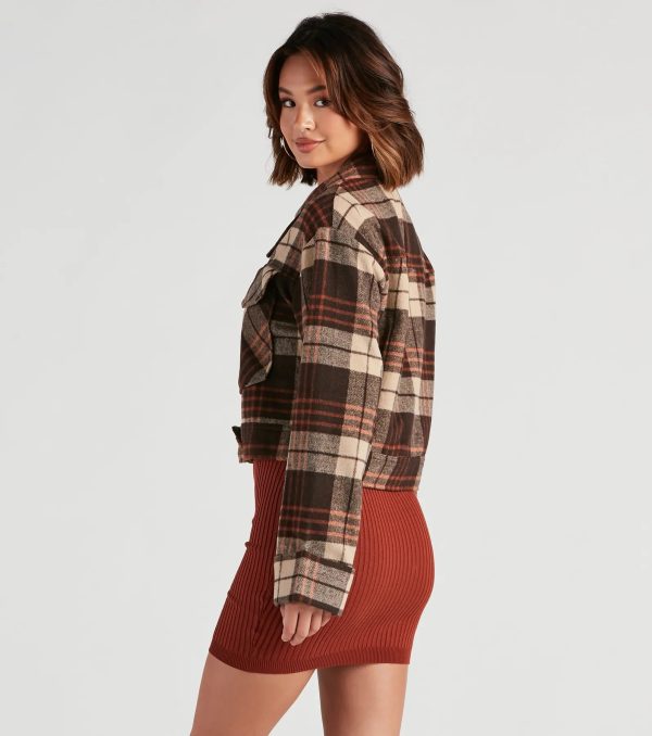 Keep It On Check Plaid Crop Jacket - Image 6