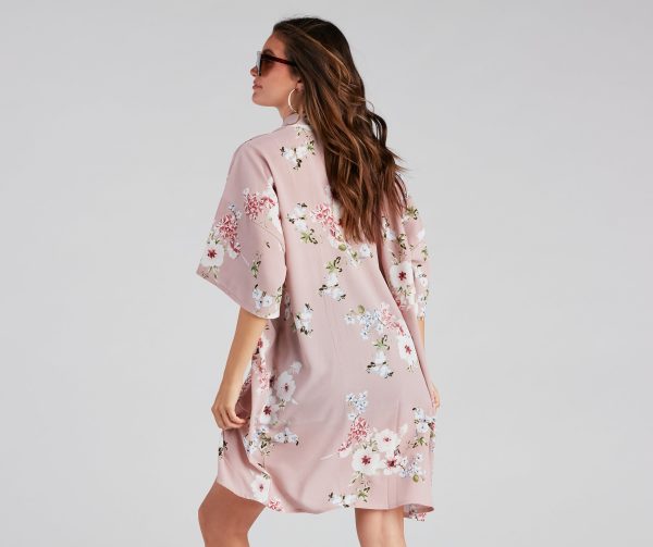 Blissful Blooms Crepe Floral Kimono - Image 2