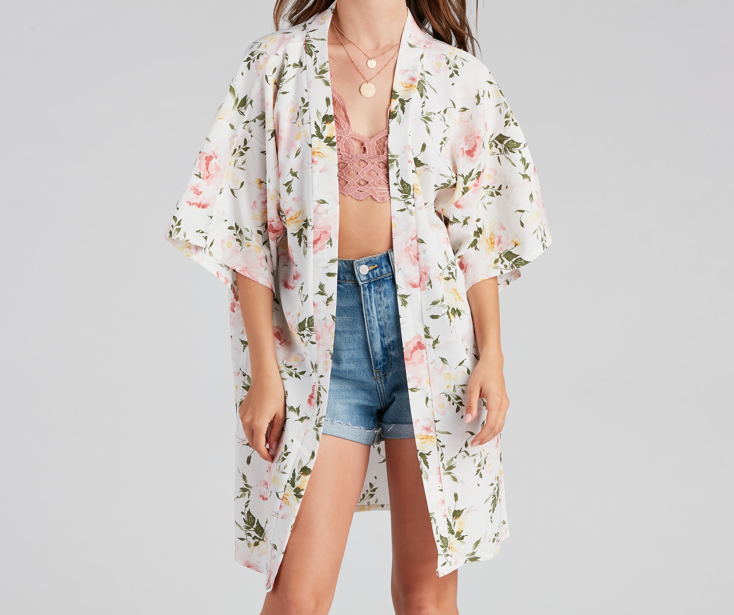 Charming Beauty Floral Kimono - Image 3
