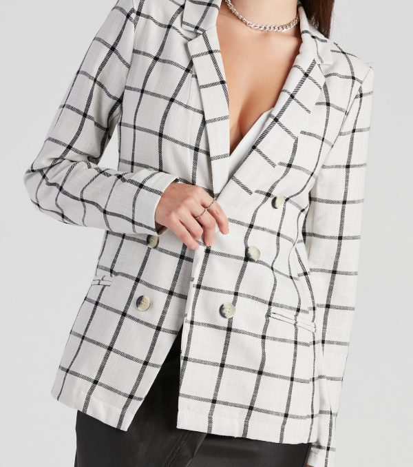 Making Moves Plaid Woven Blazer - Image 3