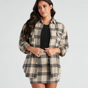 Forever In Plaid Woven Shacket