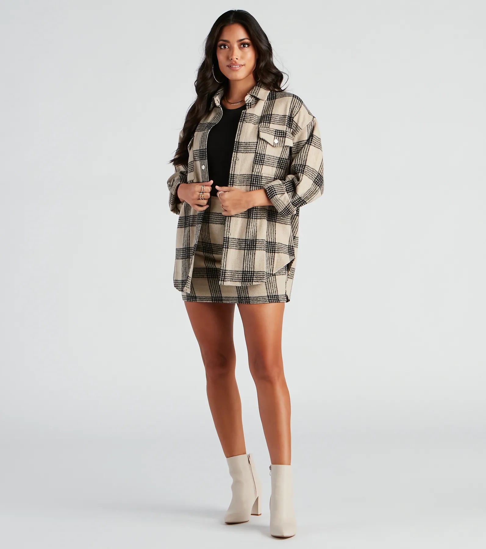 Forever In Plaid Woven Shacket - Image 3