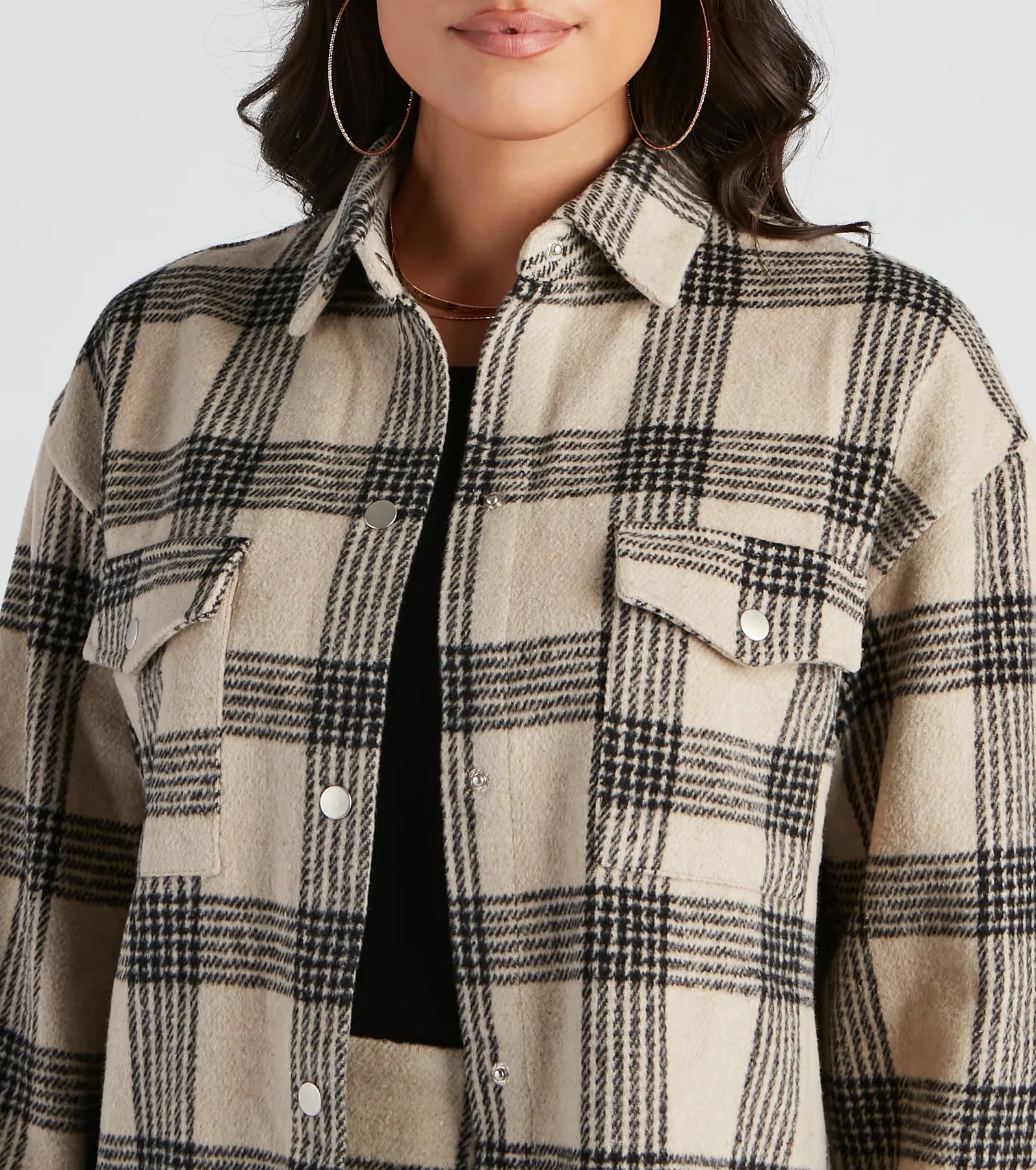 Forever In Plaid Woven Shacket - Image 4