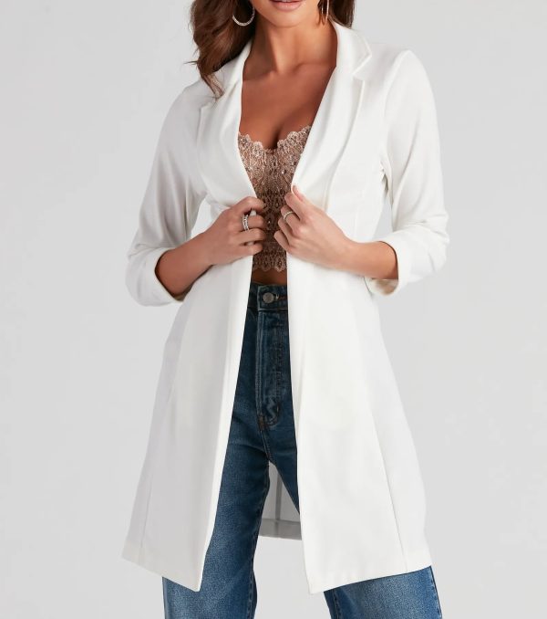 Boss Moves Crepe Long Line Blazer - Image 7