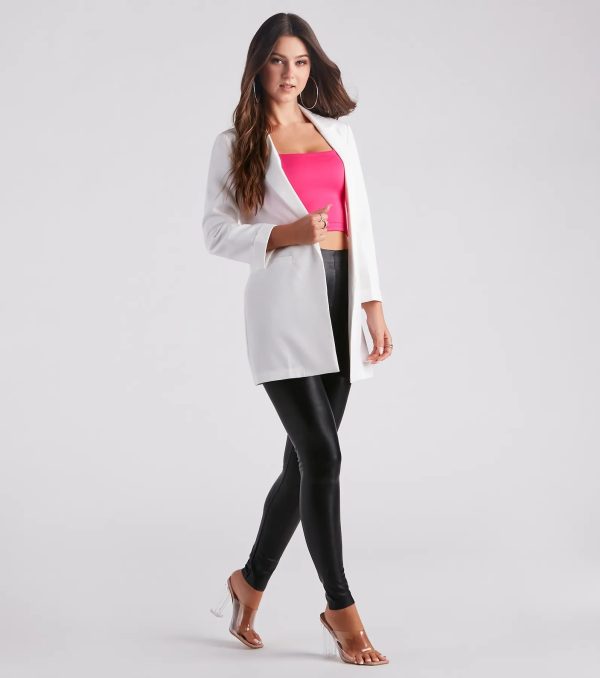 Biz Call 3/4 Sleeve Boyfriend Blazer - Image 3