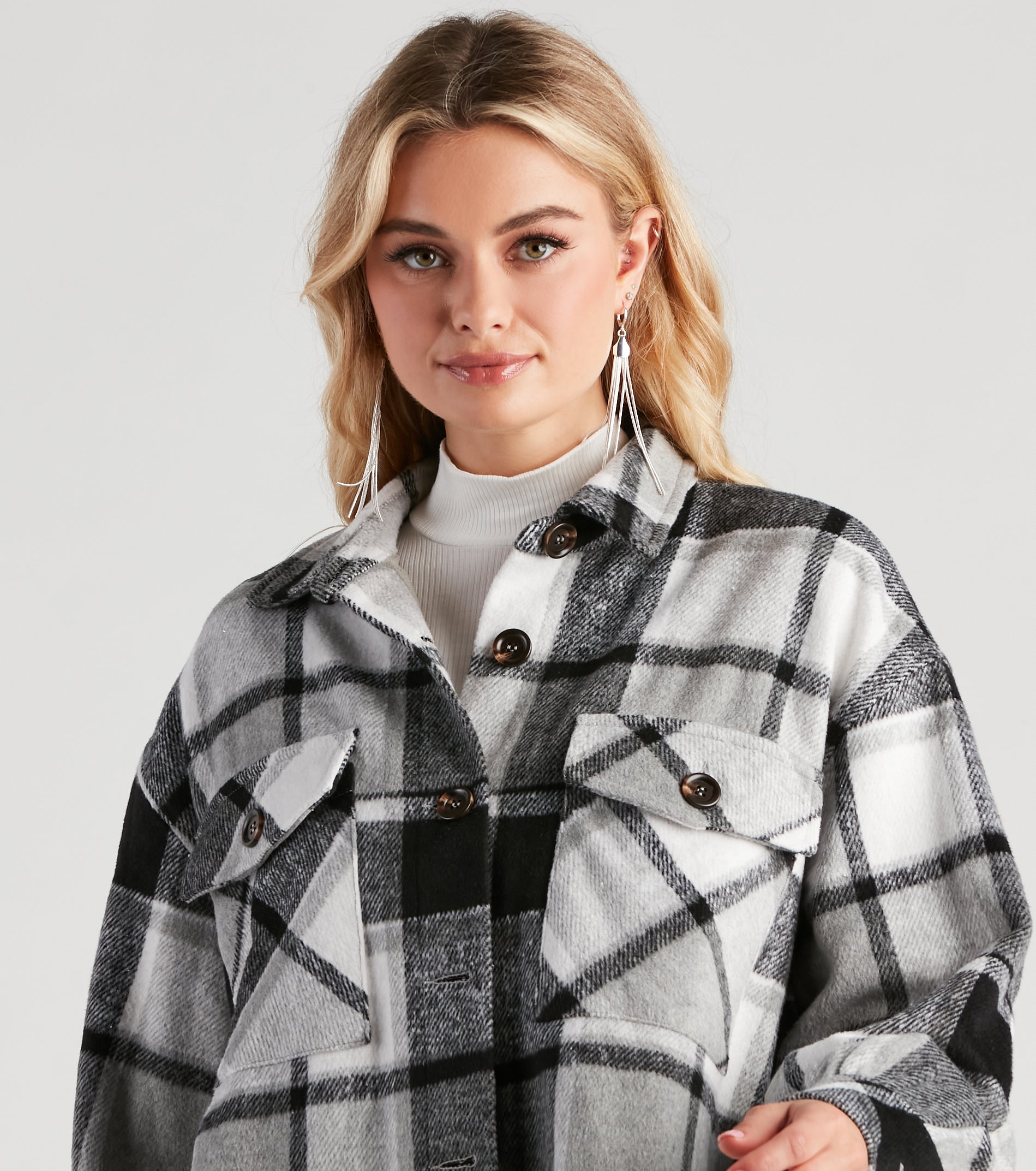 True And Trendy Plaid Shacket - Image 13